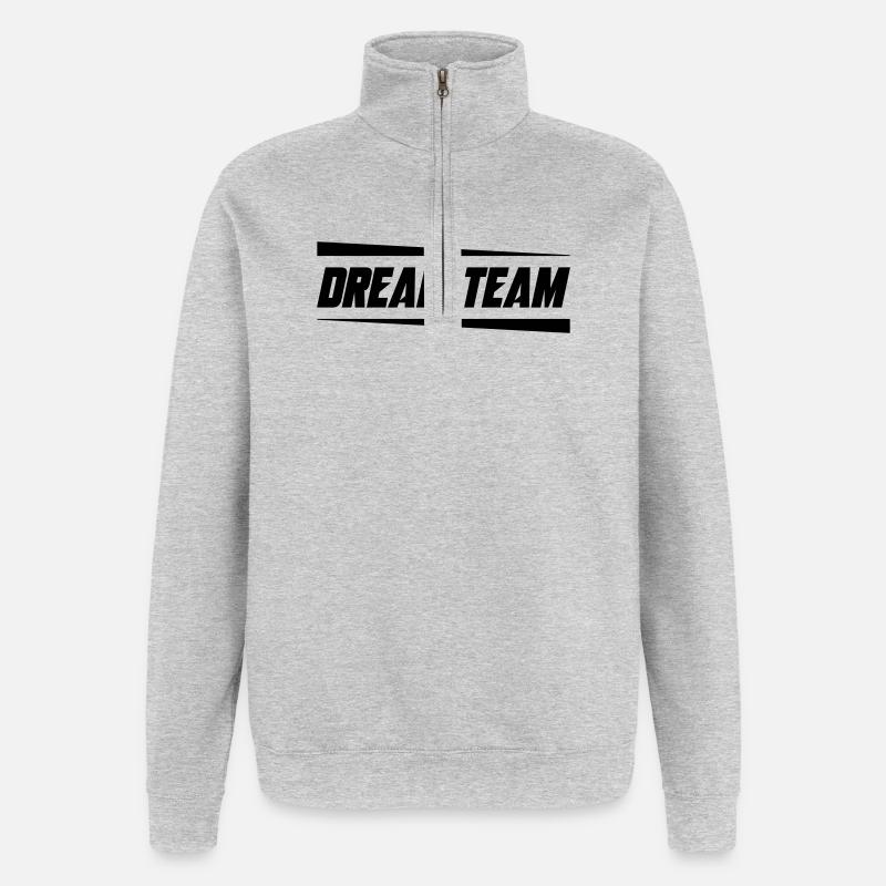 Équipe de rêve Mannschaft - Sweat à zip 1/4 - gris chiné