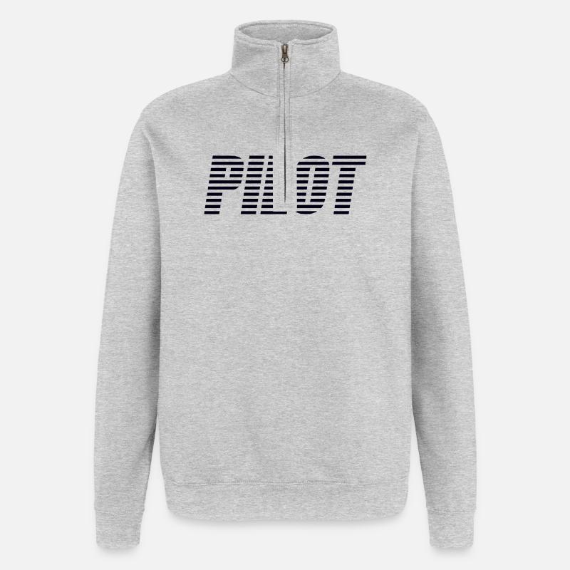 pilot - Quarter-Zip Sweatshirt - heather grey