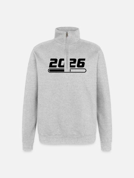 2026 Loading - Quarter-Zip-Sweatshirt - Grau meliert