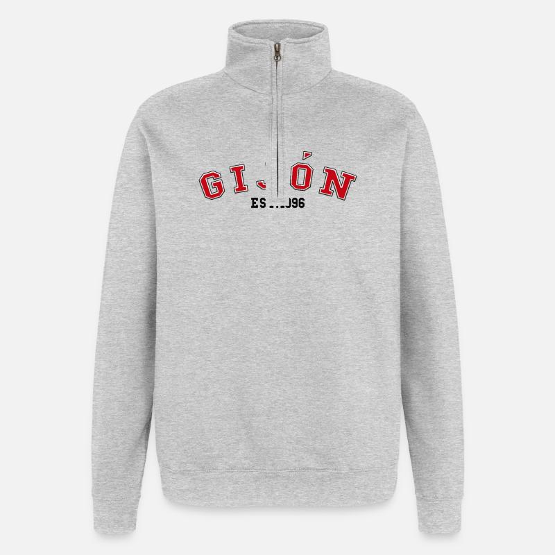 Gijón Est. 1996 - Quarter-Zip Sweatshirt - heather grey