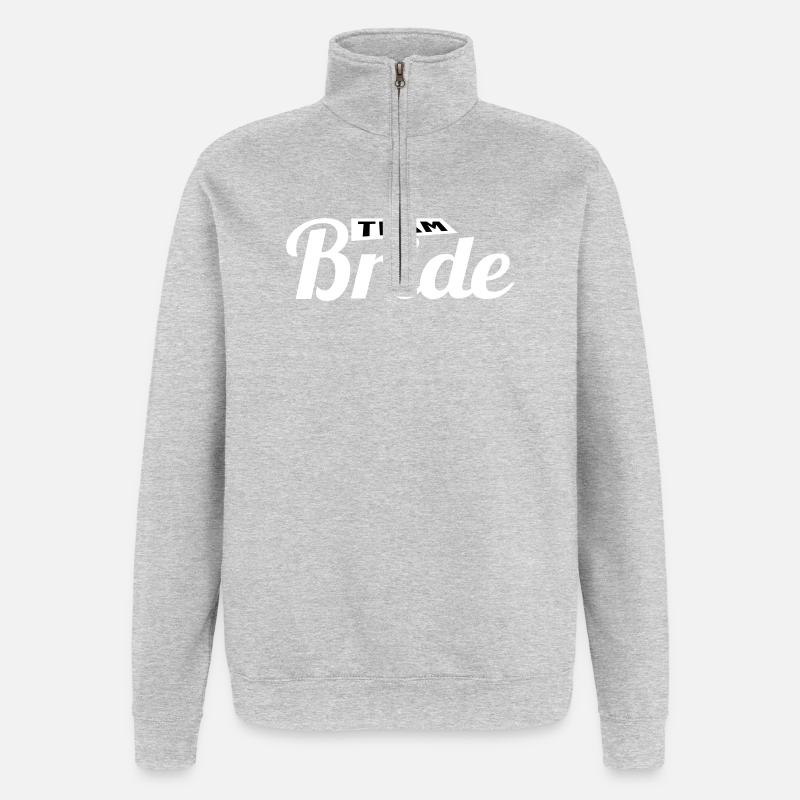 Équipe Bride - Sweat à zip 1/4 - gris chiné