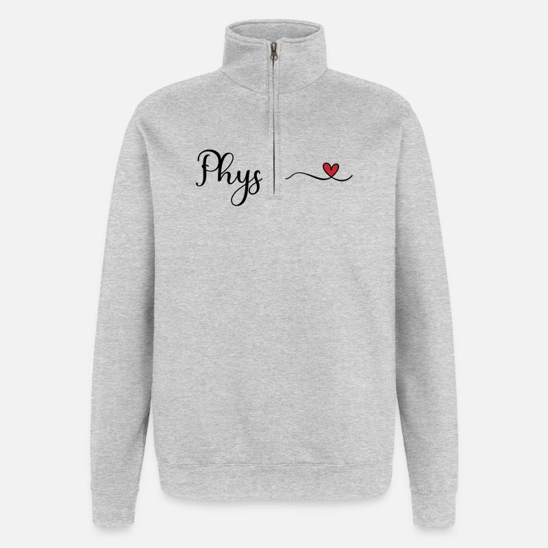 Physio - Sweat à zip 1/4 - gris chiné