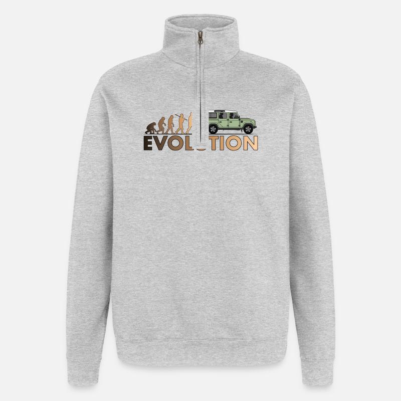 Defender 110 Evolution - Quarter-Zip-Sweatshirt - Grau meliert