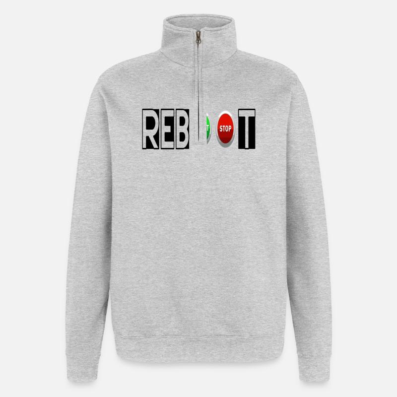 NEUSTART - Quarter-Zip-Sweatshirt - Grau meliert