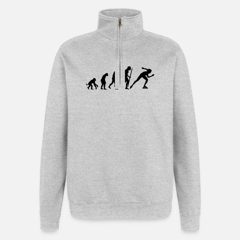 Änderungen im Einklang Eisschnelllauf - Quarter-Zip-Sweatshirt - Grau meliert