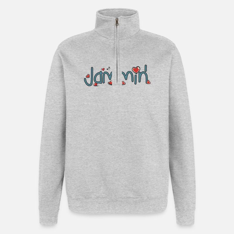 Jammin' - Quarter-Zip-Sweatshirt - Grau meliert