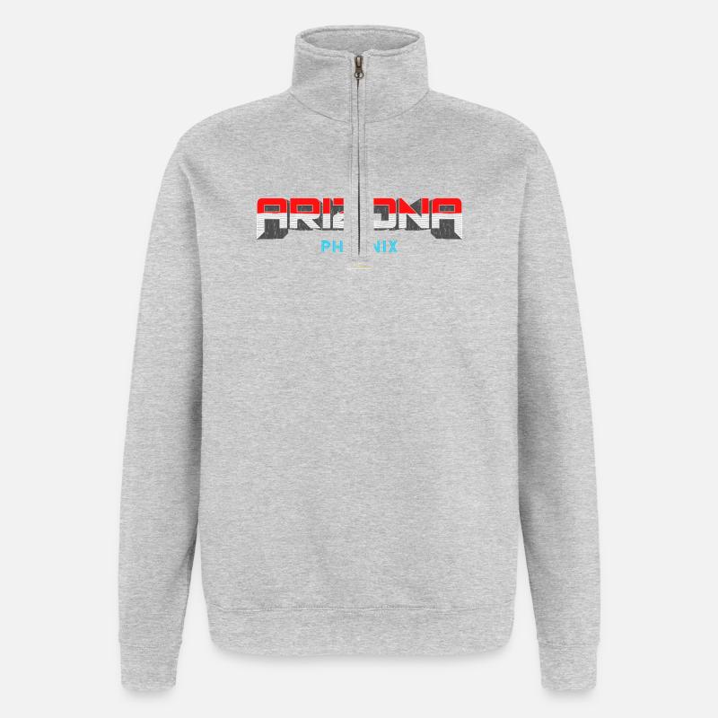 Arizona Phoenix 1986 Grafikdesign - Quarter-Zip-Sweatshirt - Grau meliert
