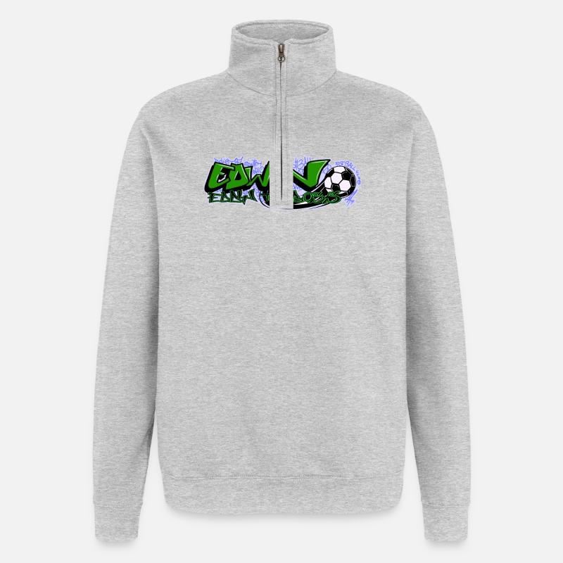 Edwin Graffiti Soccer - Sweat à zip 1/4 - gris chiné