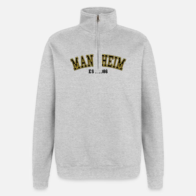 Fondation de Mannheim en 1986 - Sweat à zip 1/4 - gris chiné