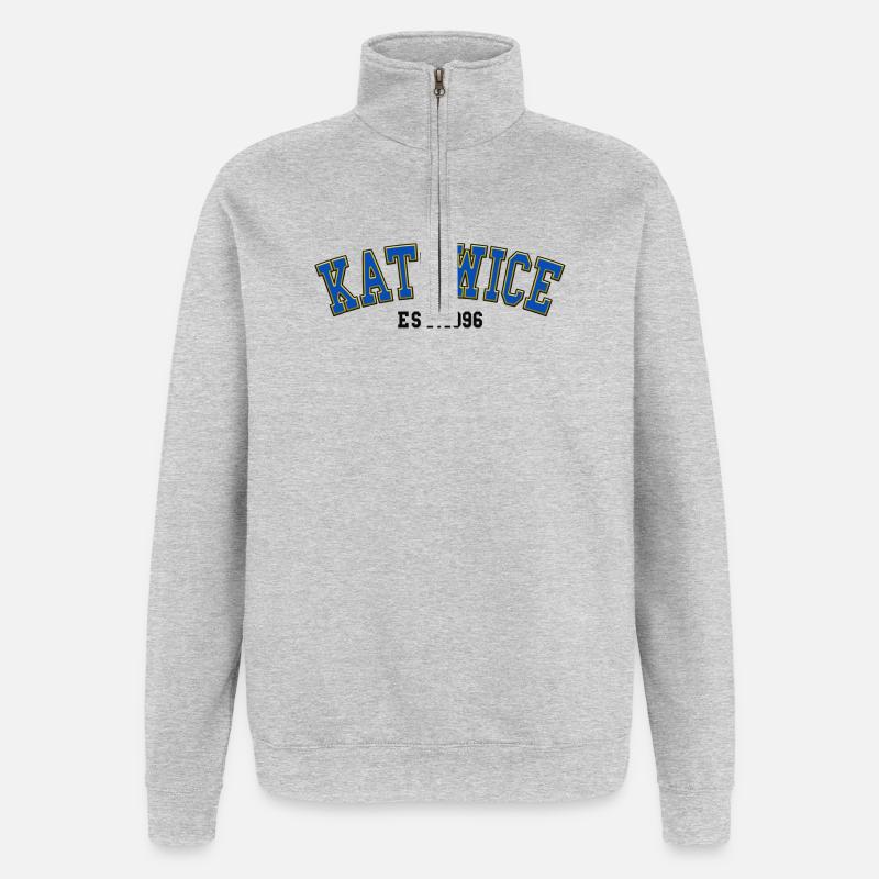 Katowice Est. 1996 - Quarter-Zip Sweatshirt - heather grey
