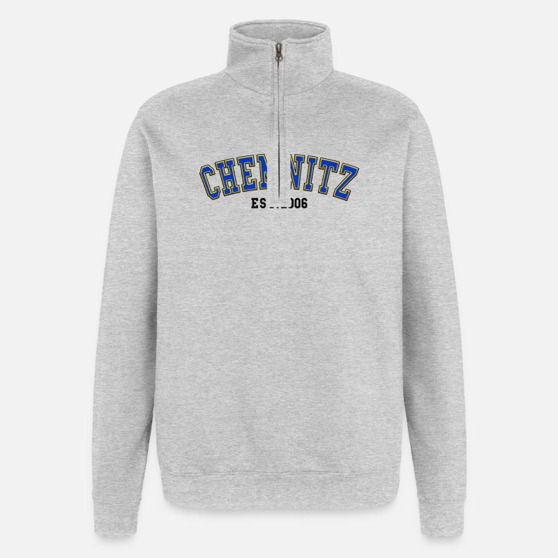Chemnitz Est. 2006 - Quarter-Zip Sweatshirt - heather grey