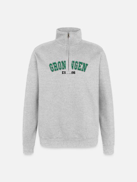 Groningen Est. 1996 - Quarter-Zip Sweatshirt - heather grey
