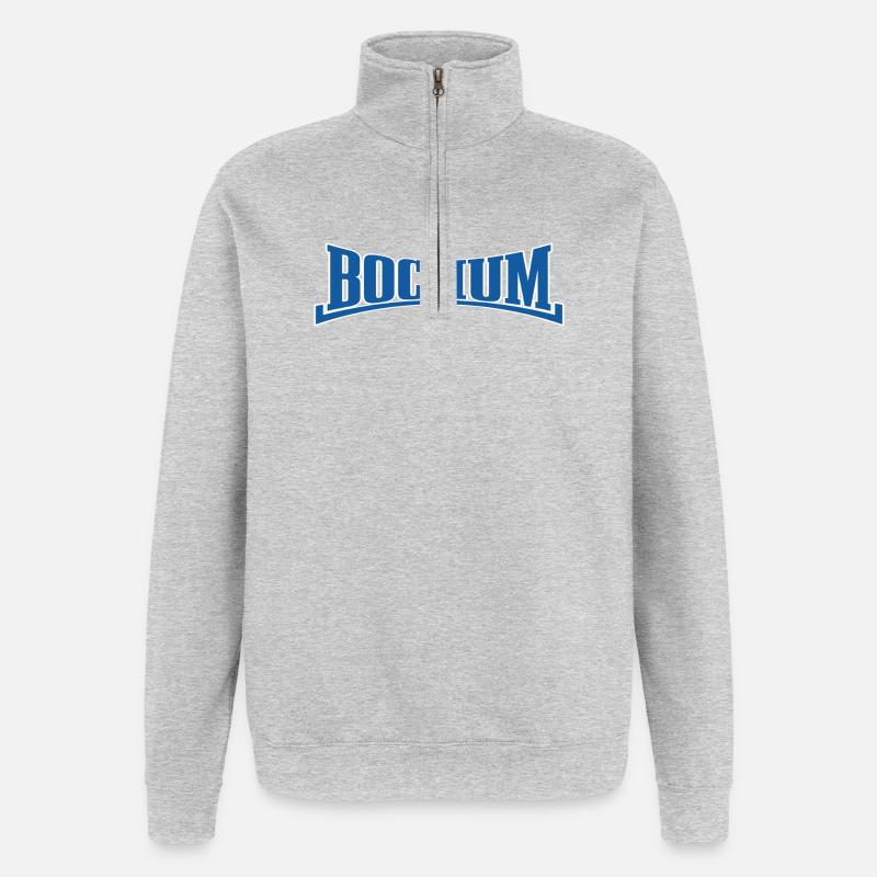 Bochum - Quarter-Zip-Sweatshirt - Grau meliert