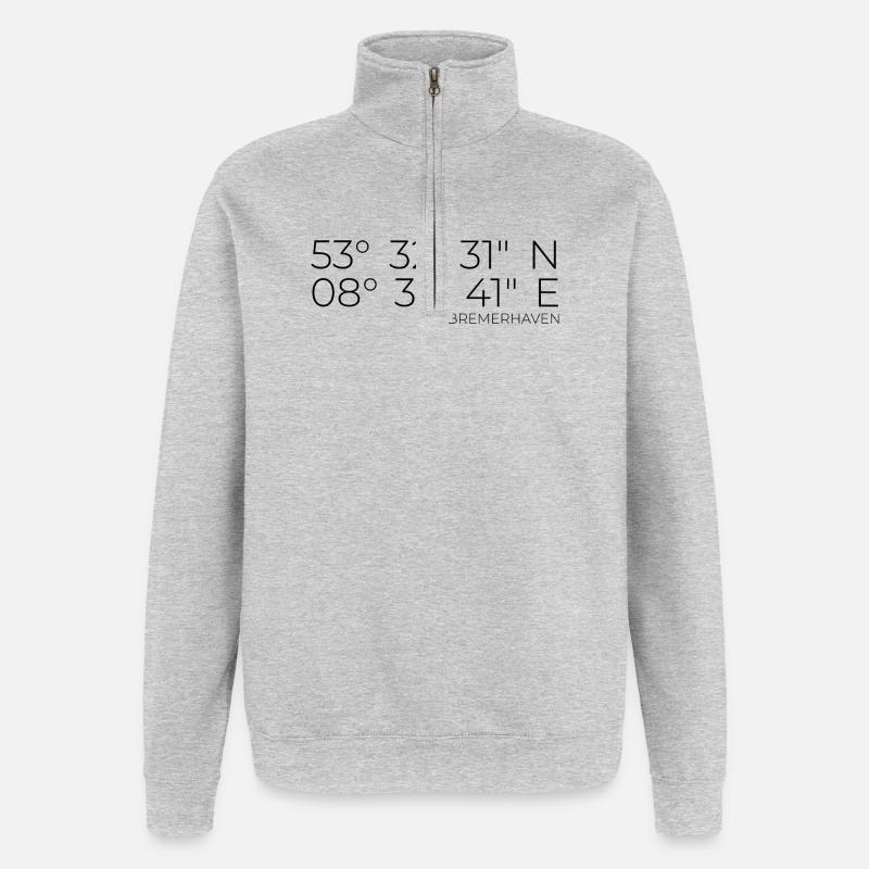 Coordinates Bremerhaven - Quarter-Zip Sweatshirt - heather grey