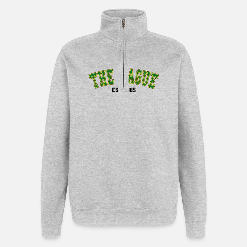 Den Haag Est. 1985 - Quarter-Zip-Sweatshirt - Grau meliert