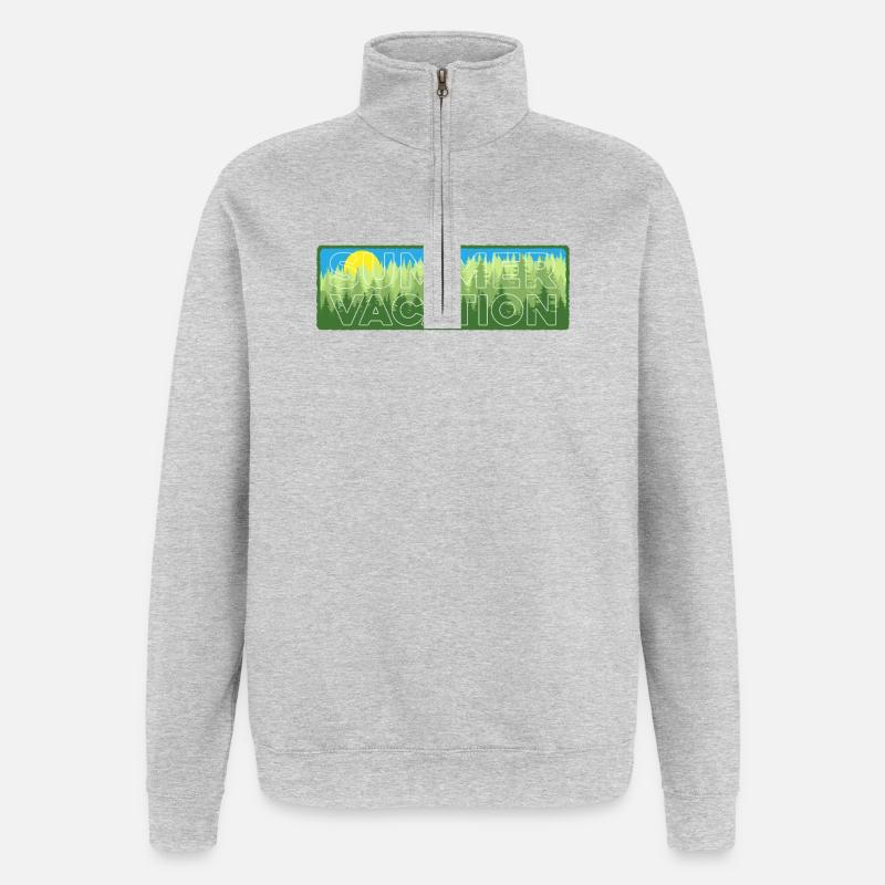 Vacances d’été Randonnée Aperçu - Sweat à zip 1/4 - gris chiné