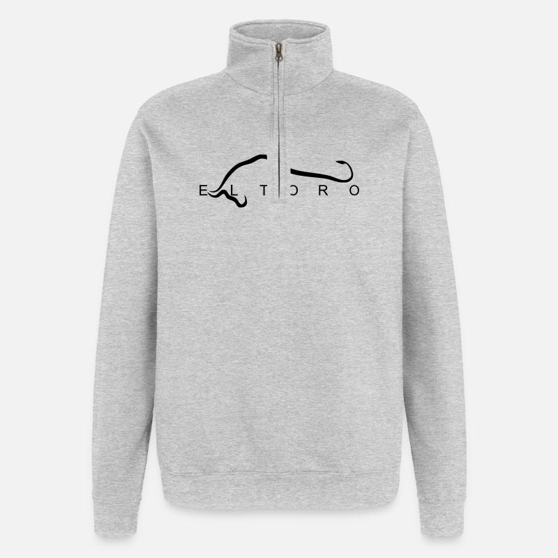 El_Toro - Sweat à zip 1/4 - gris chiné