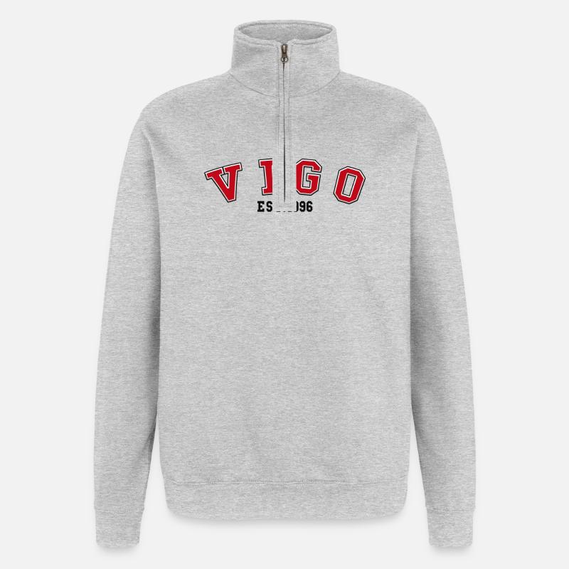 Vigo Est. 1996 - Quarter-Zip Sweatshirt - heather grey