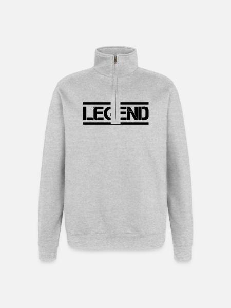 Legend, - Quarter-Zip Sweatshirt - heather grey