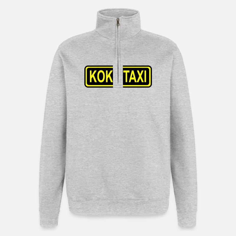 Koks Taxi - Quarter-Zip-Sweatshirt - Grau meliert