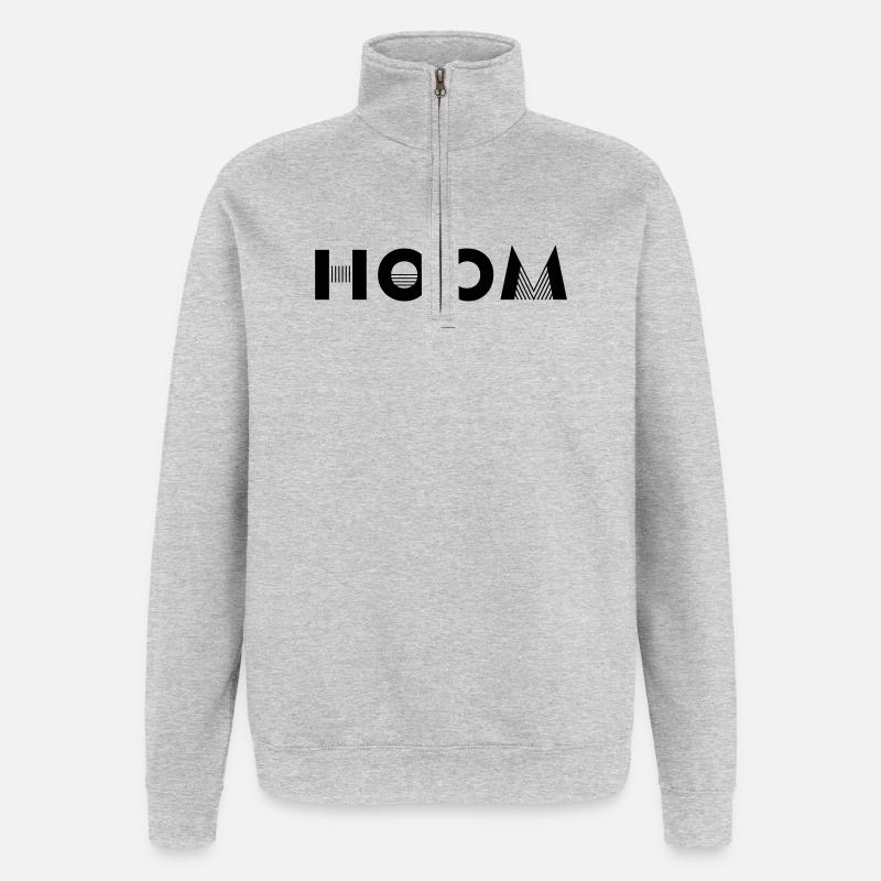 норм - norm - Sweat à zip 1/4 - gris chiné