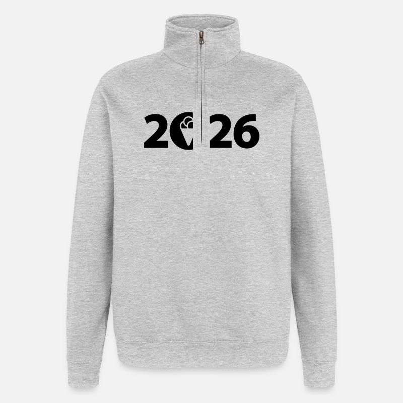 Eis 2026, Eiscreme 2026, Urlaub 2026 - Quarter-Zip Sweatshirt - heather grey