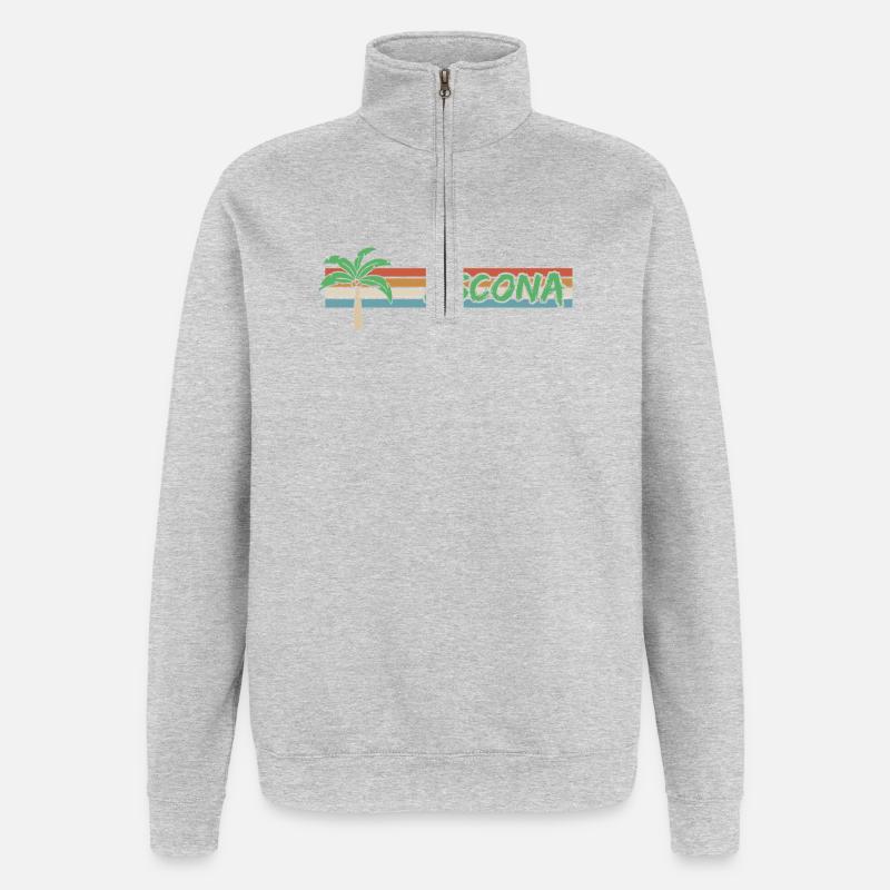Sun Ascona - Quarter-Zip Sweatshirt - heather grey