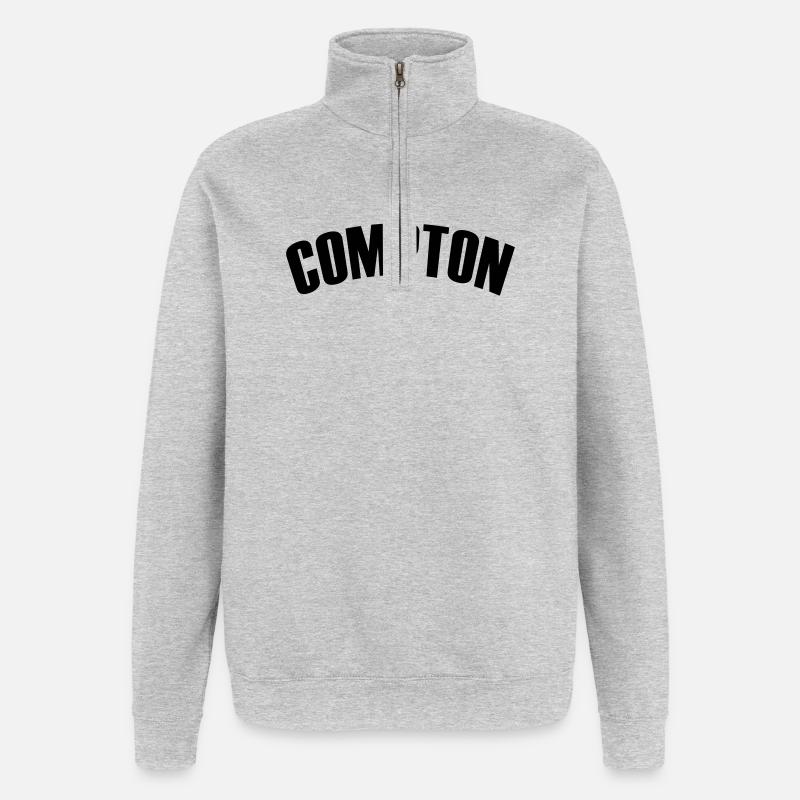 Chemise Compton - Sweat à zip 1/4 - gris chiné