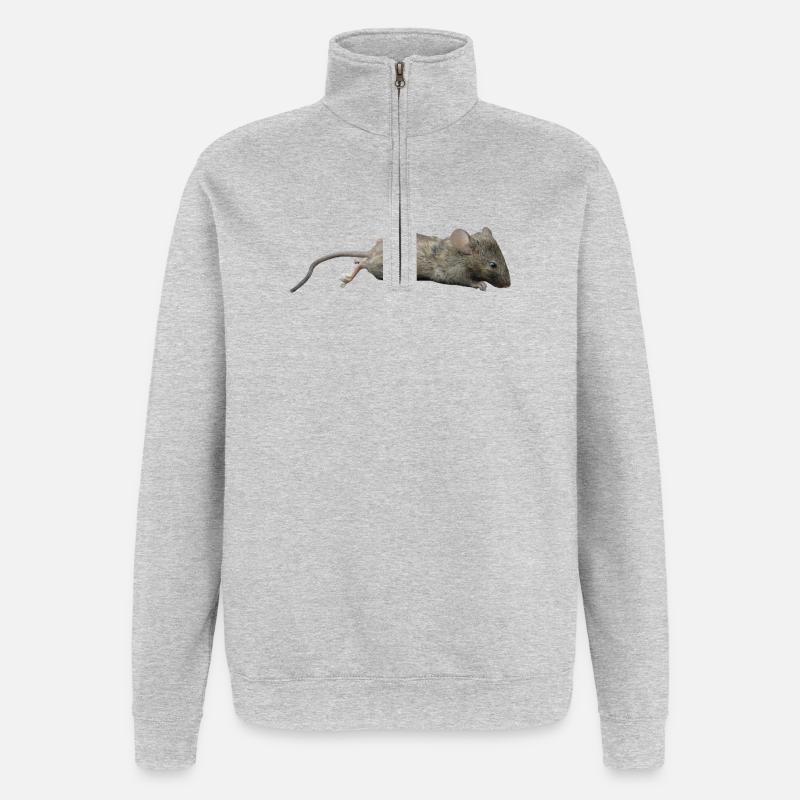Mouse - Quarter-Zip Sweatshirt - heather grey