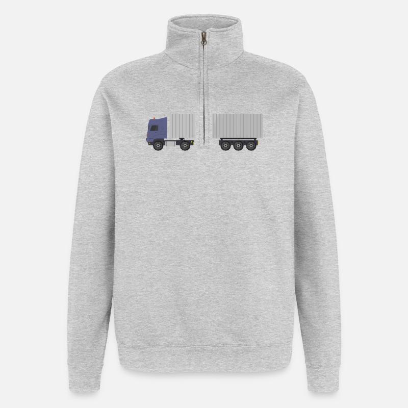 Container trucks - Quarter-Zip Sweatshirt - heather grey