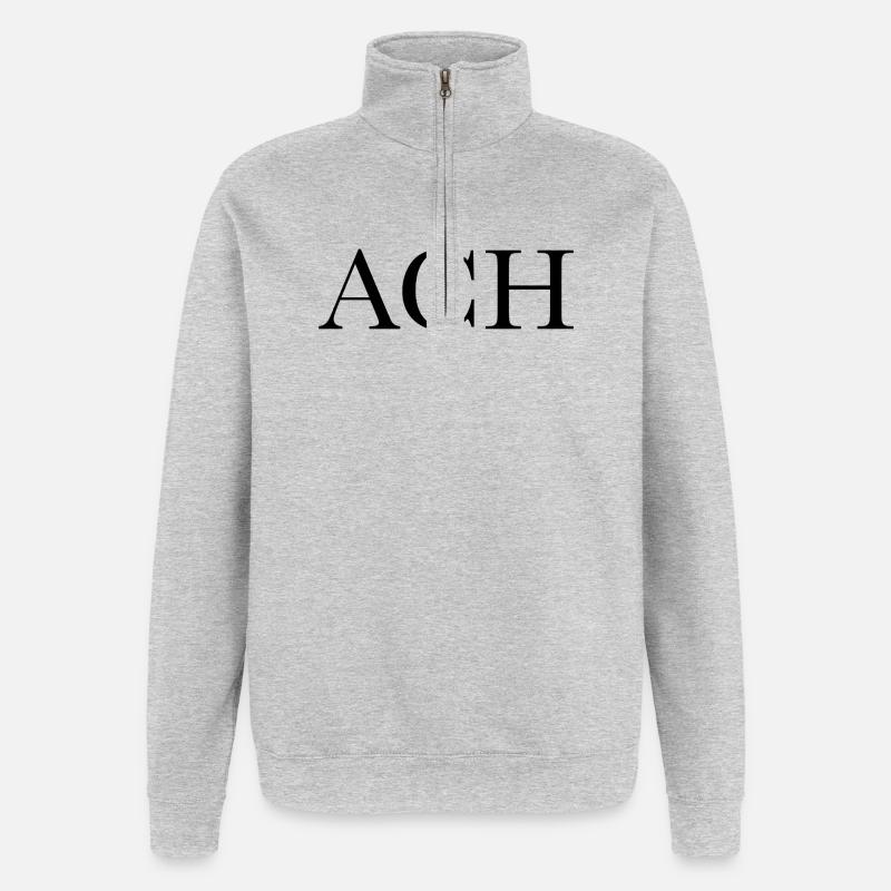 ACH - Quarter-Zip-Sweatshirt - Grau meliert