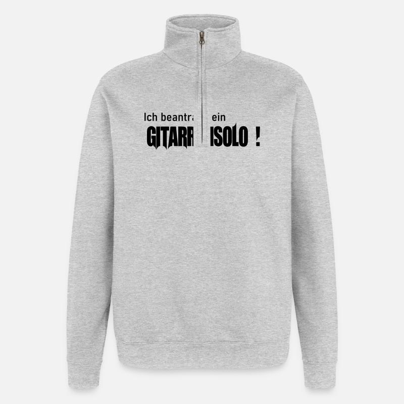Request Guitar Solo - Quarter-Zip Sweatshirt - heather grey