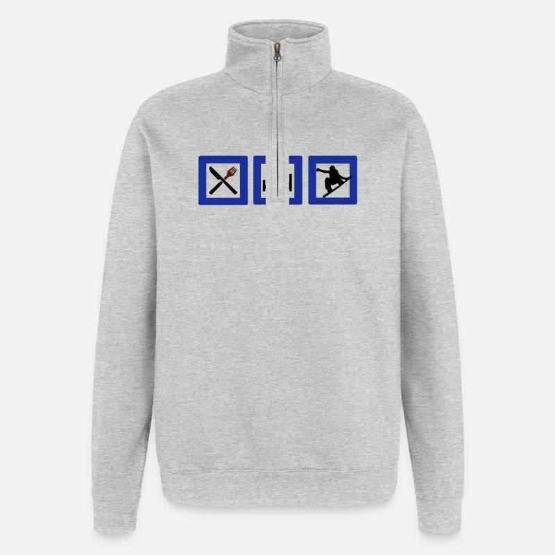 snowboard - Sweat à zip 1/4 - gris chiné