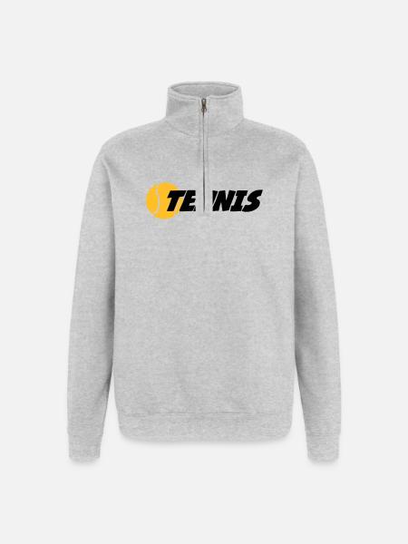 Tennis - Sweat à zip 1/4 - gris chiné