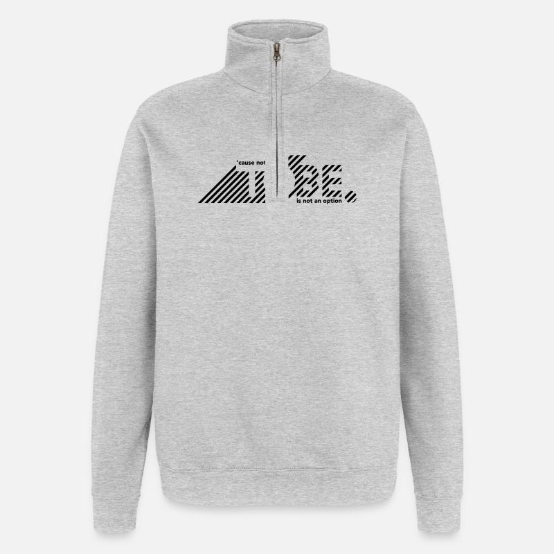 TOBE - Sweat à zip 1/4 - gris chiné