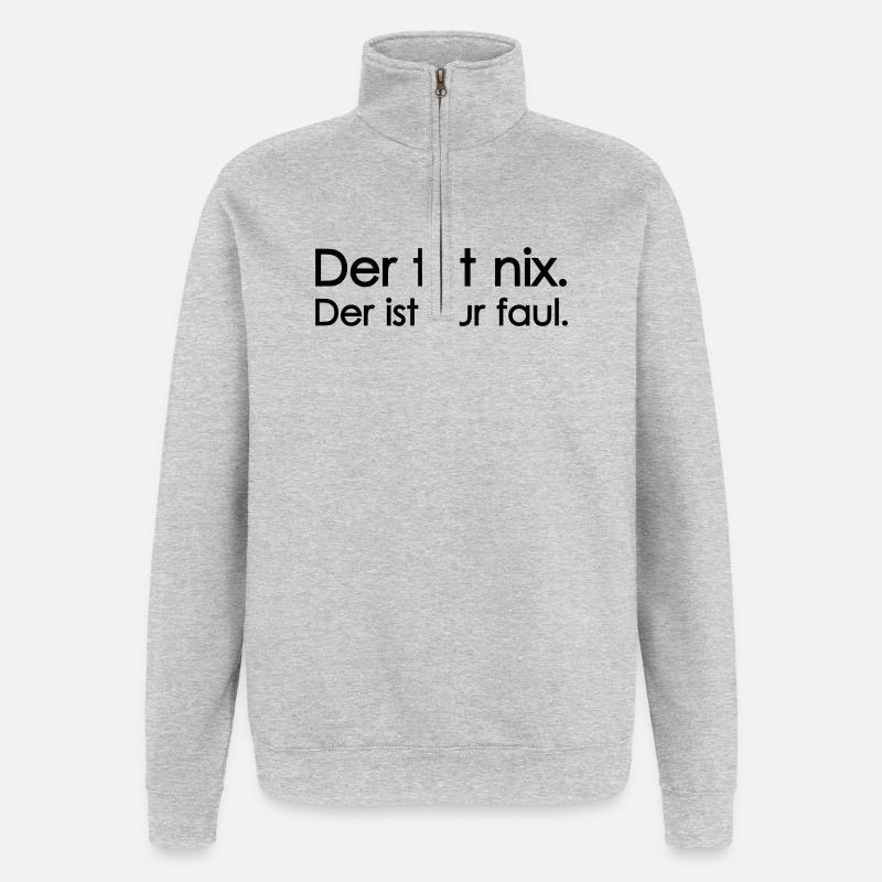 Der tut nix - Quarter-Zip-Sweatshirt - Grau meliert