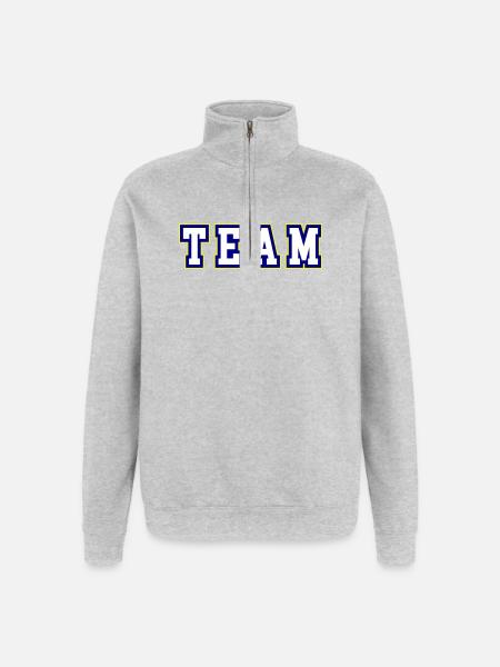 Team lettering - Quarter-Zip Sweatshirt - heather grey