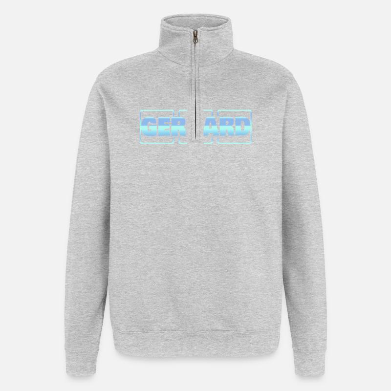 Gerhard - Quarter-Zip-Sweatshirt - Grau meliert