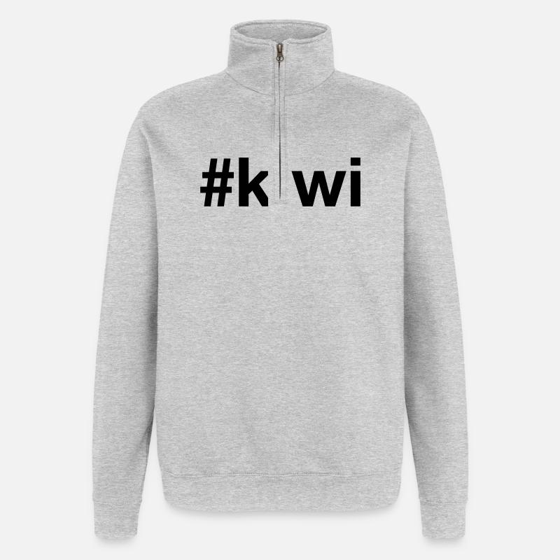 KIWI - Quarter-Zip-Sweatshirt - Grau meliert