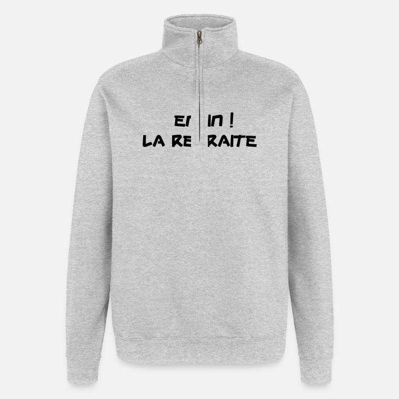Finally! Retirement - Quarter-Zip Sweatshirt - heather grey