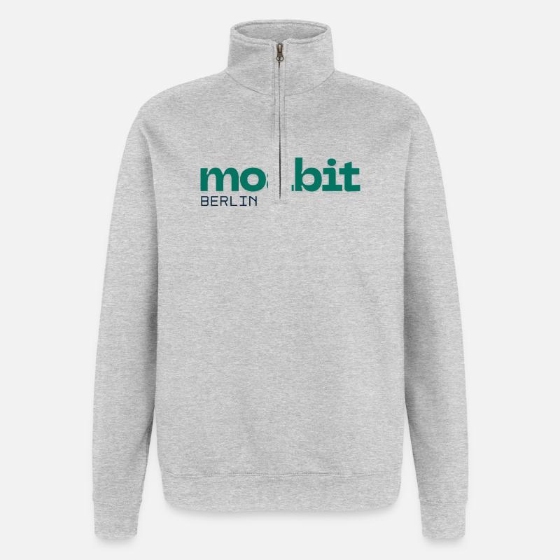 Moabit Berlin Nice simple design - Quarter-Zip Sweatshirt - heather grey