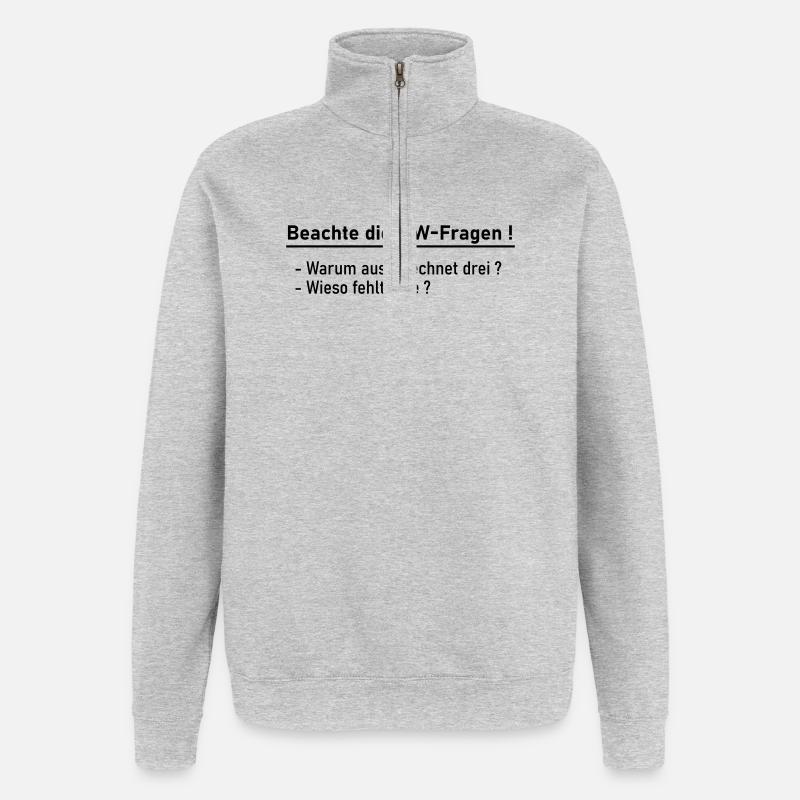 3 Domande W - Felpa con zip 1/4 - grigio melange