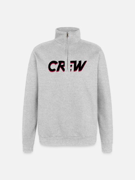 équipage-_-2- - Sweat à zip 1/4 - gris chiné