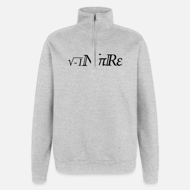 Math Inspire - Sweat à zip 1/4 - gris chiné