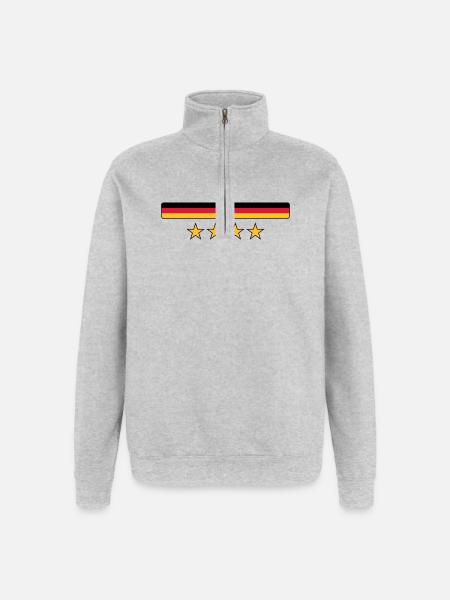 Deutschland - Quarter-Zip Sweatshirt - heather grey