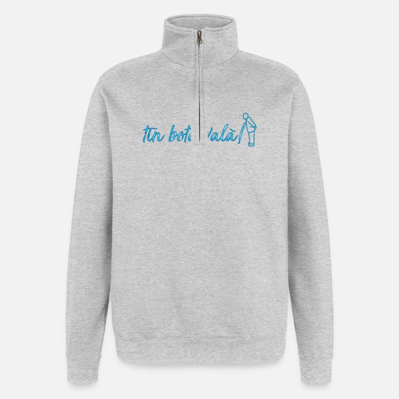 tin bota valé - Quarter-Zip-Sweatshirt - Grau meliert