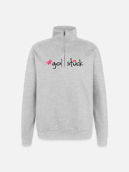 #goldstück - Quarter-Zip Sweatshirt - heather grey