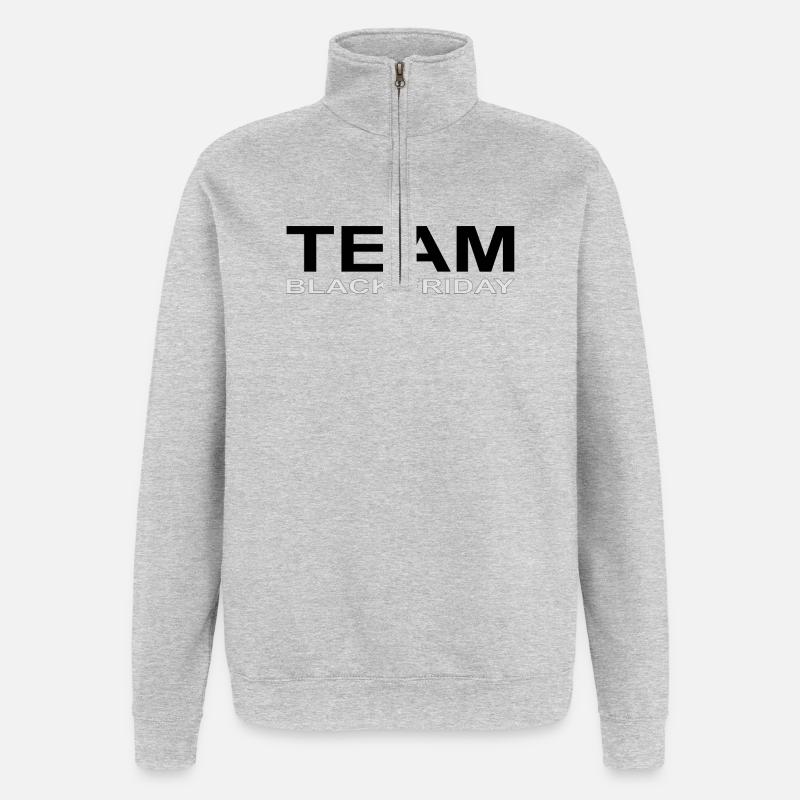 Team Black Friday - Quarter-Zip-Sweatshirt - Grau meliert