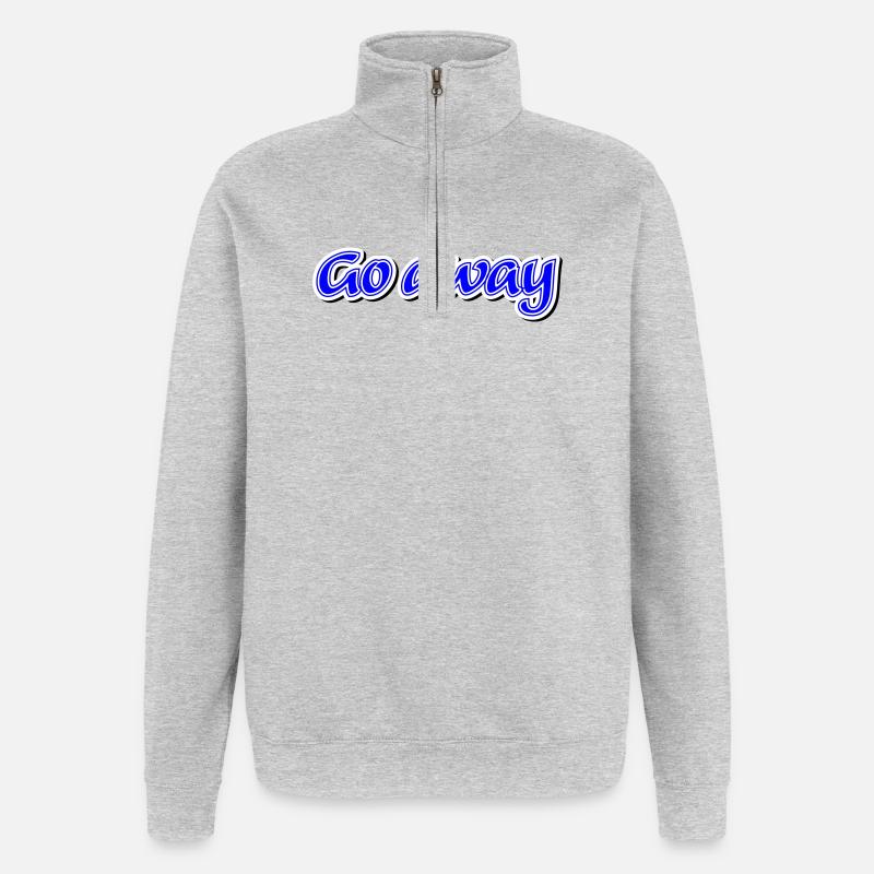 Réclamation Go away - Vectorgraphic - Sweat à zip 1/4 - gris chiné