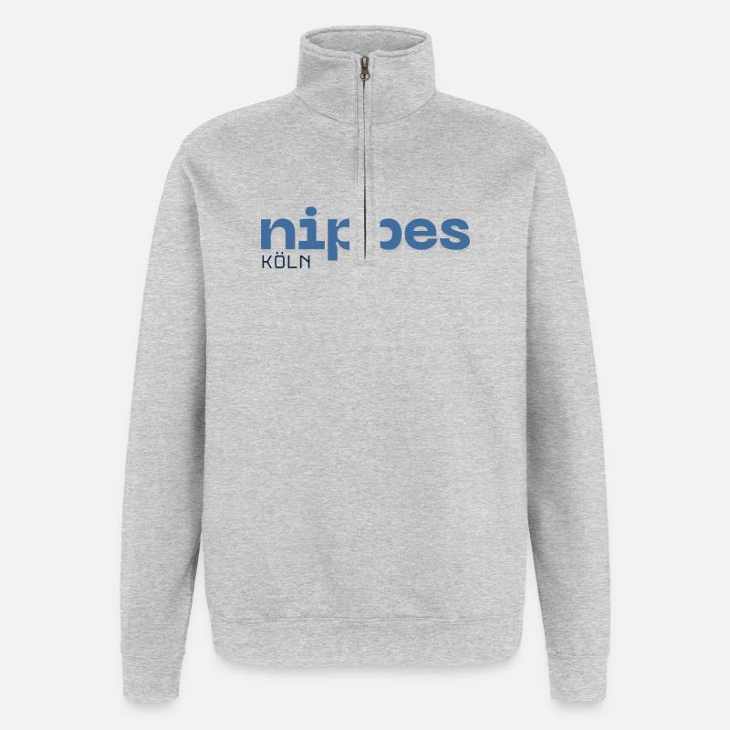 Nippes Köln Stadtteil  - Quarter-Zip-Sweatshirt - Grau meliert